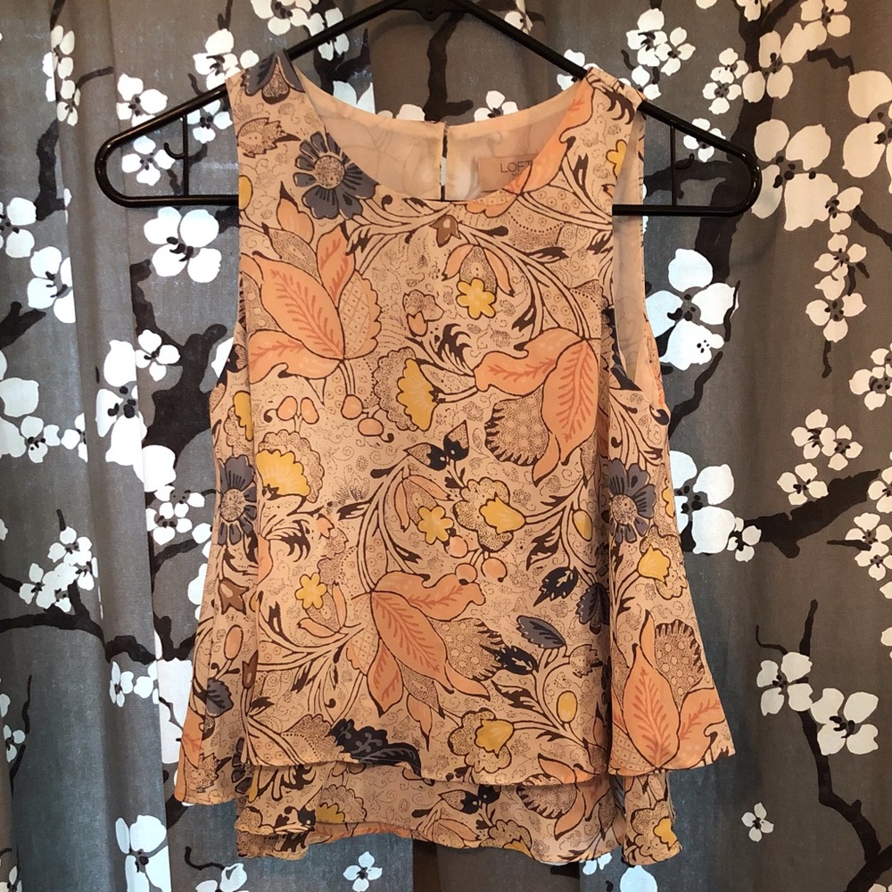 Loft Paisley Sleeveless Blouse